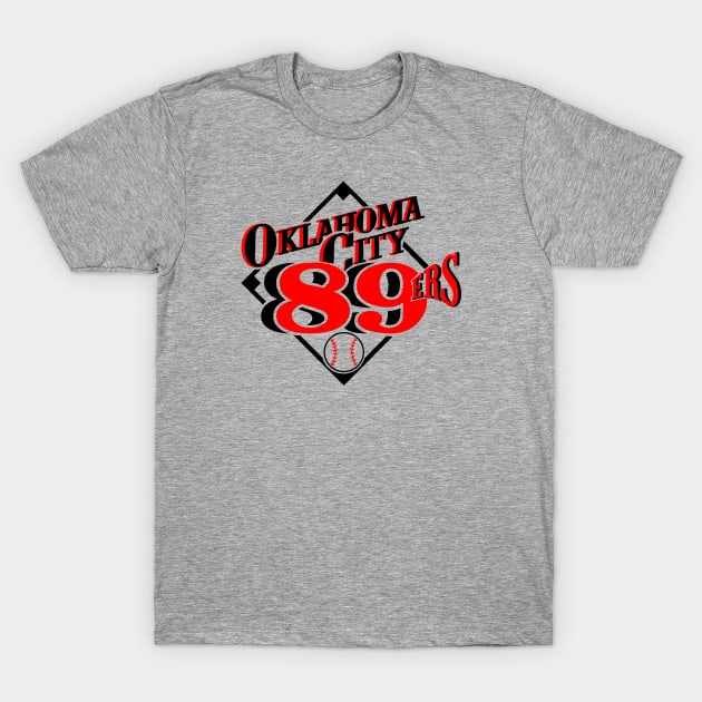 Defunct Oklahoma City 89ers Baseball T-Shirt by LocalZonly